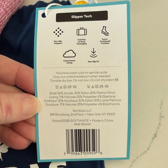 Bombas Women’s The Gripper Slipper Pink and Orange X-Small New with tags - Picture 9 of 11